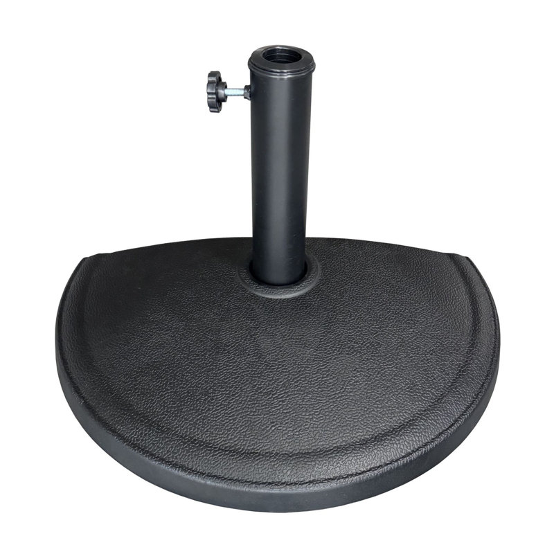 Black Half Round Water Resistant Patio Umbrella Base