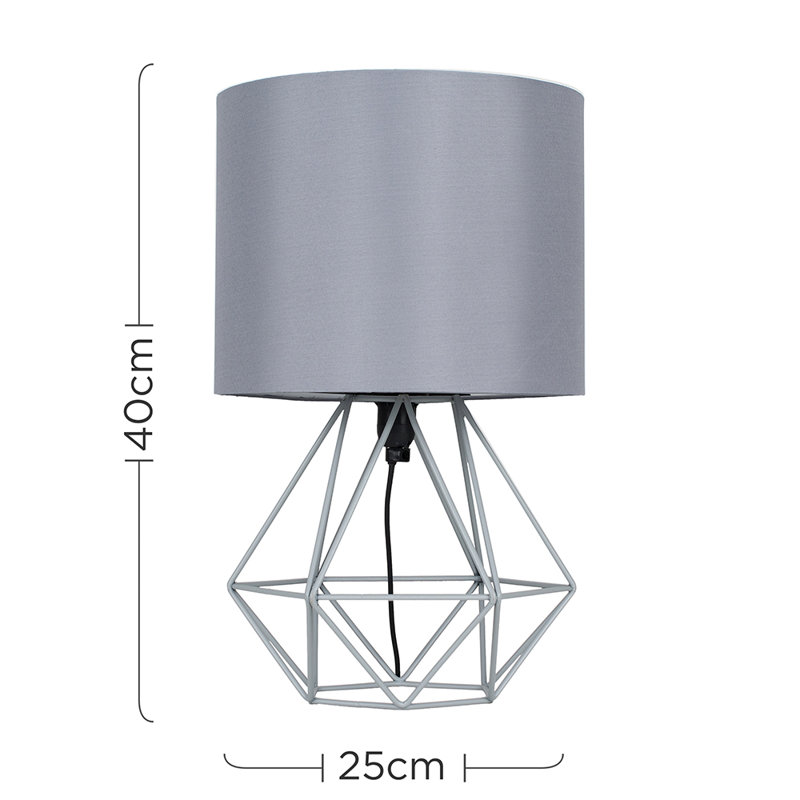 Bartelt Metal Table Lamp, Grey