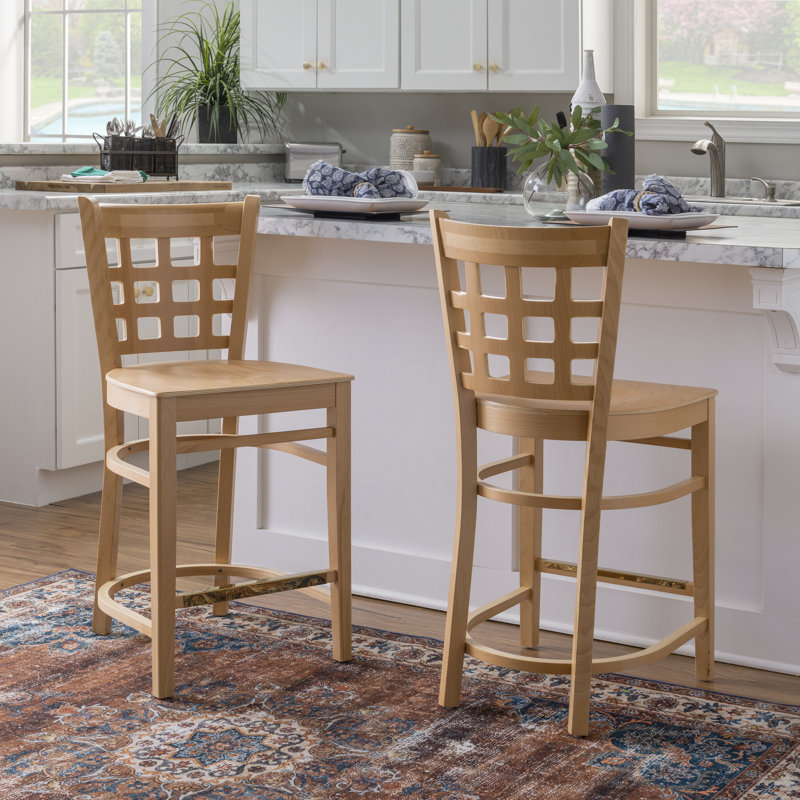 Tabouret de comptoir Arzella, Naturel