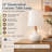 14" Modern White Ceramic Small Table Lamp with Pre-Assembled Shade-88191430