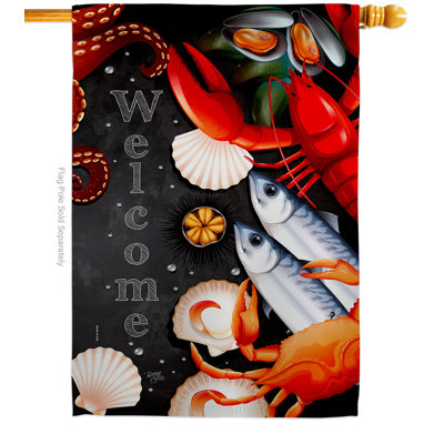 Double Sided 40 in. H x 28 in. W Polyester House Flag