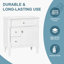 Meuble-lavabo de 30 po avec lavabo, armoire de salle de bain autoportante blanche avec tiroir rabattable et tablette réglable, structure en bois d'hévéa massif, panneaux de fibres à densité moyenne et poignées en métal-266845838-266845839