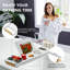 Bathtub Tray Luxury Bathtub Caddy, Expandable Bath Tray With Leather Grip, Adjustable 1 Or 2 Person Bath Table Bed Tray With Slots For Book Phone Holder, Bamboo Bathroom Organizer & Accessories, White