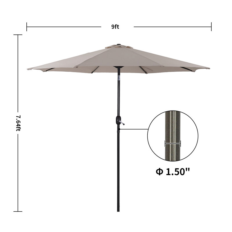 Parasol de marché octogonal 9 pi Riya, Beige