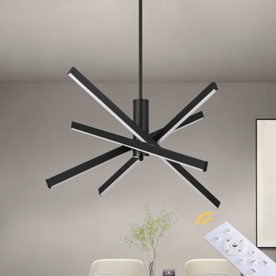 Celene 4-light 24"w Led Pendant Light With Remote Control