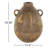 Anelis Ceramic Antique Style Distressed Decorative Brown Vase with Grooves and Handles