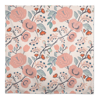 Rectangular Floral Polyester Tablecloth