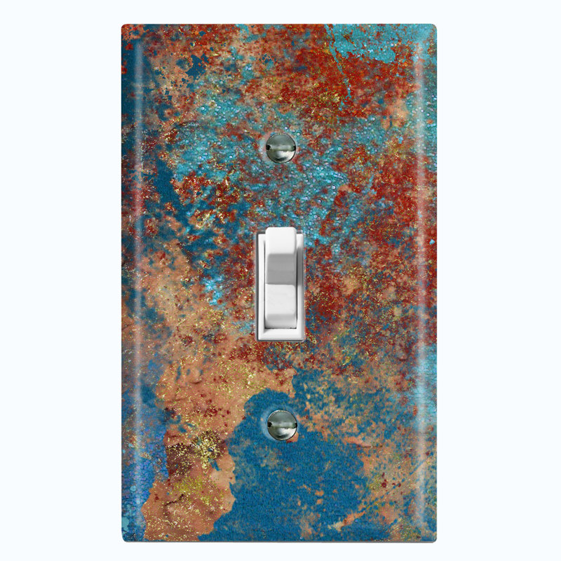 Patterned 1 - Gang Toggle Light Switch Standard Wall Plate