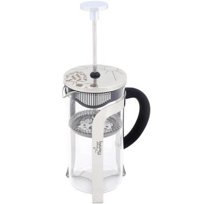 Cafetière French Press, carafe en verre borosilicaté de 20 oz (600 ml), triple filtre en acier inoxydable, cadre résistant à la chaleur, cafetière manuelle pour café et thé