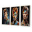 «Paint Fusion David Bowie Portrait I», ensemble de 3 impressions sur toile Pop Art-1307796834-1307796894