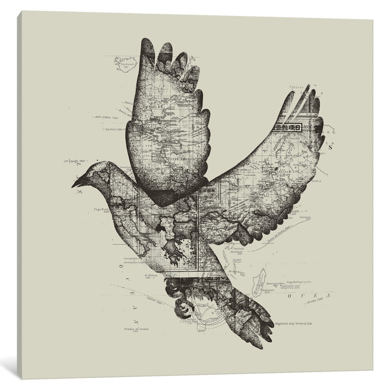 «Wanderlust», impression sur toile, H 12 po x l 12 po x P 1,5 po, Toile tendue, Pas de tapis