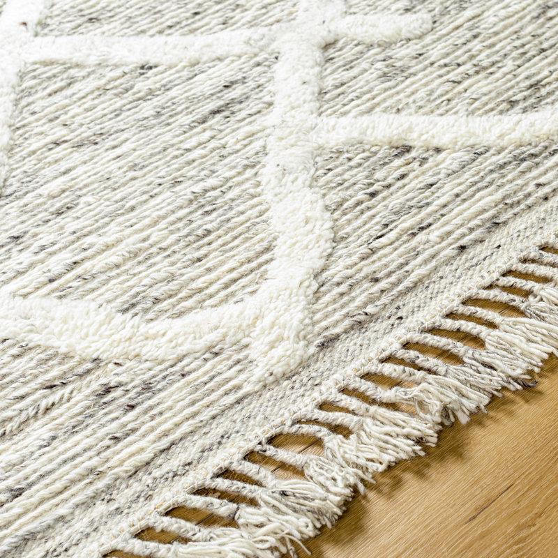 Wool Geometric Area Rug, Rectangle 9' x 12'