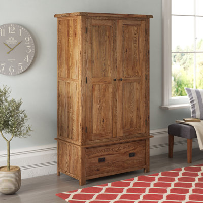 2 Door Solid Wood Wardrobe
