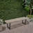 Metal/Solid Wood Outdoor Bench