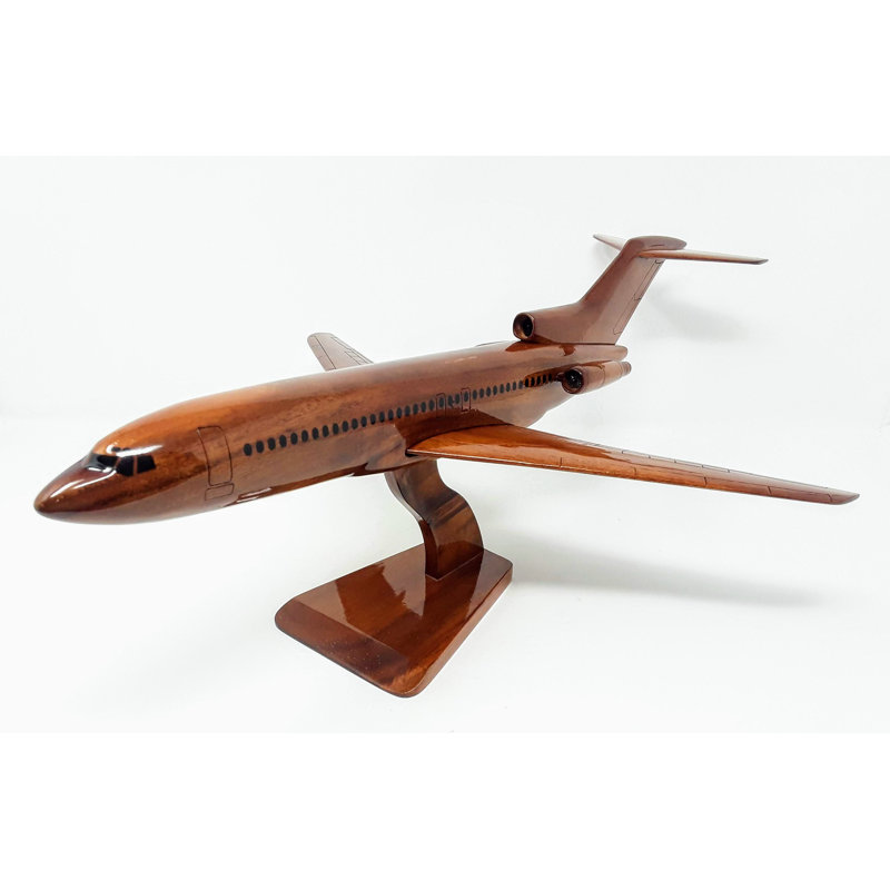 Maquette d'avion en bois Elmir Boeing 727