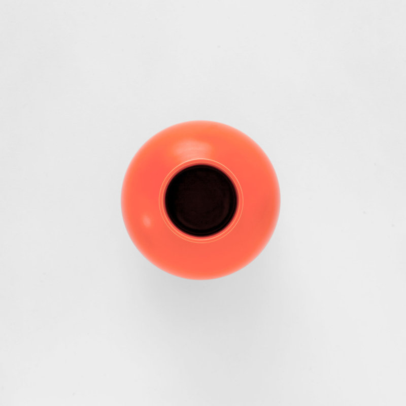 Strøm Vase by Nicholai Wiig-Hansen, Vibrant Orange, overall height- 6.3"