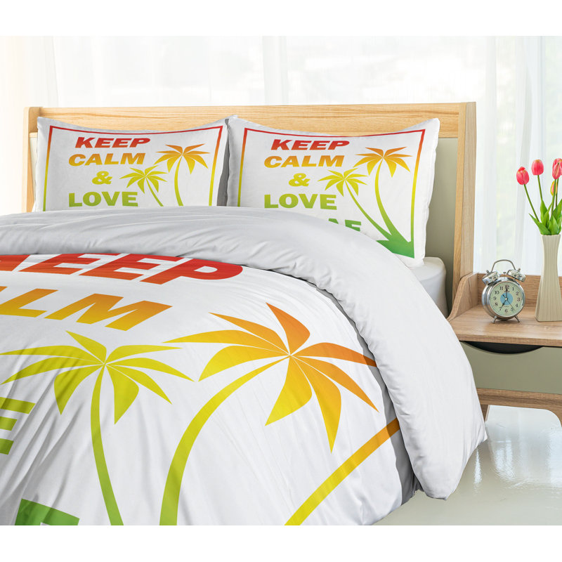 Twin Green and Yellow Reggae Duvet Cover Set
