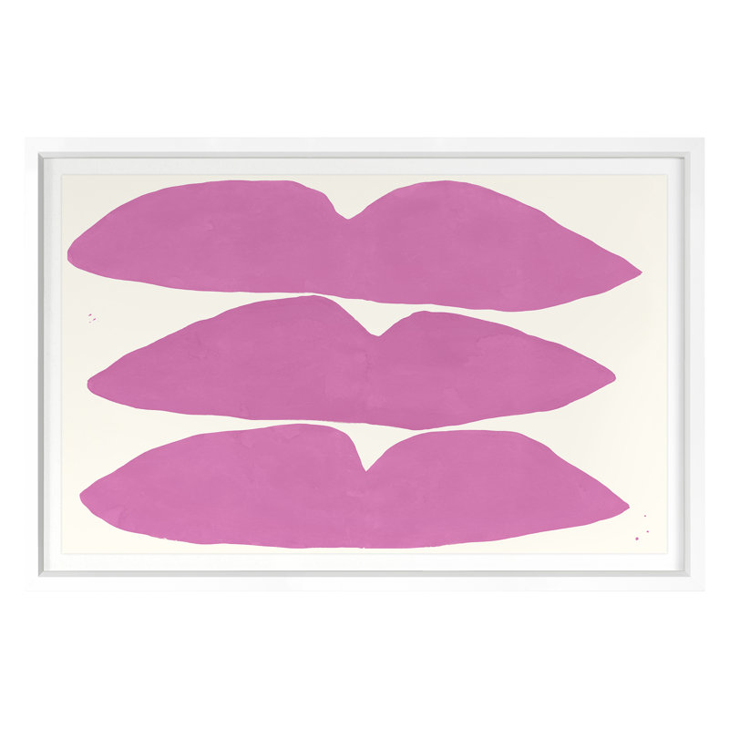 Three Print by Kate Roebuck, 24" H x 36" W, White Framed