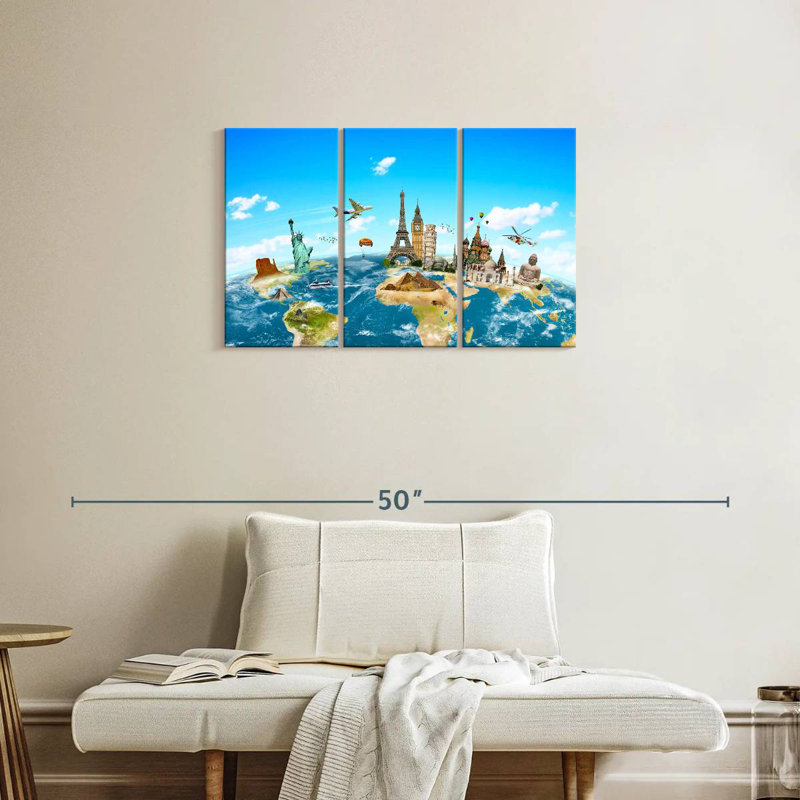 Senne Travel Monuments, 20" H x 33" W