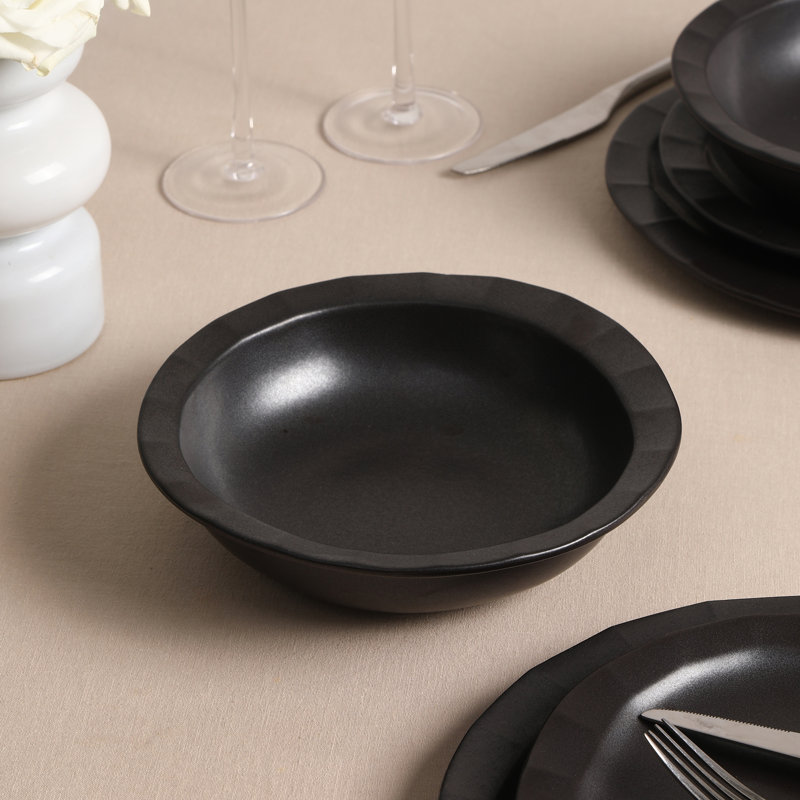 Ensemble de bols à pâtes 4 pièces Stone Lain Oasis, Noir, noir, noir, noir