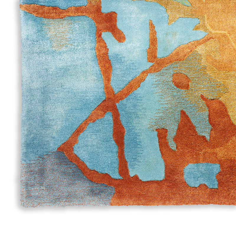Prismatic   Gold/Multicolor Area Rug, Rectangle 2' x 3'