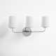 Fitz 3 Light Frosted Dimmable Vanity Light
