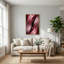Ensemble de 1 tableau sur toile « Vague rouge »-37533772-37533764