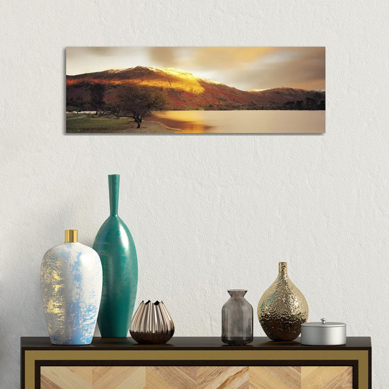 Golden Autumn Sunlight - Wrapped Canvas Panoramic Print, 30.48 cm H x 91.44 cm W x 1.91 cm D