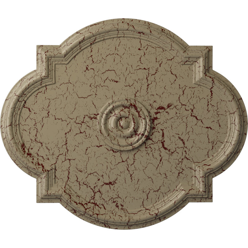 Médaillon de plafond valse l 24 po x H 20 1/2 po x P 1 1/8 po (convient aux auvents jusqu'à 5 1/4 po)