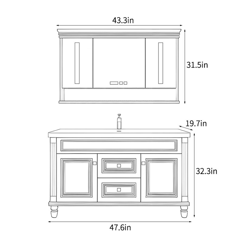 American village style bathroom Vanity