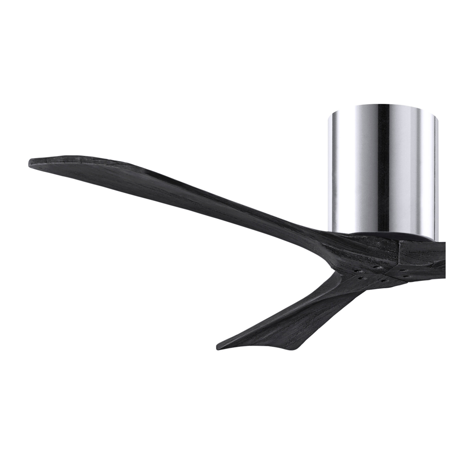 Olivier 3 Blade Ceiling Fan, Polished Chrome, Matte Black, 52"