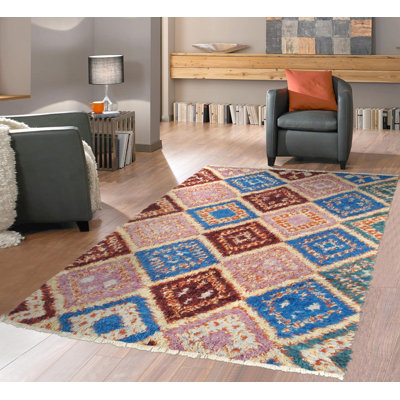 Geometric Area Rug in Multi
