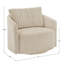 Fauteuil d'appoint pivotant en velours côtelé Doniphan-1619517934