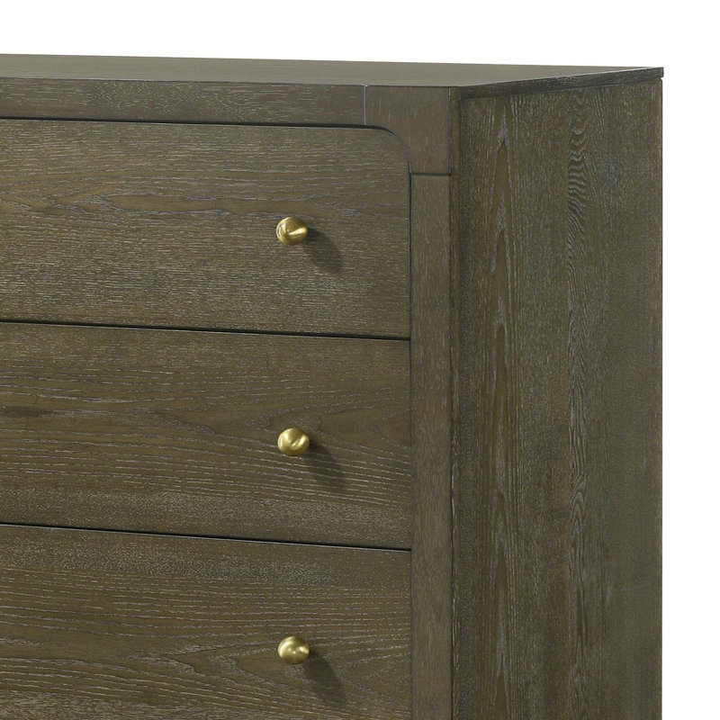Commode 5 tiroirs cacao foncé