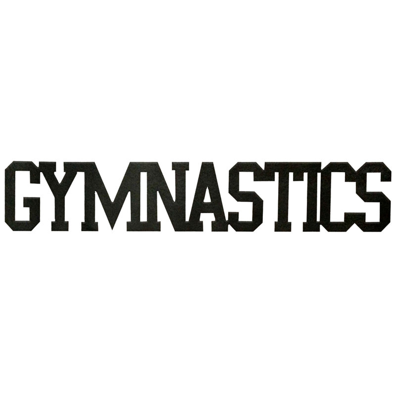 Décoration murale gymnastiques word, Noir martelé