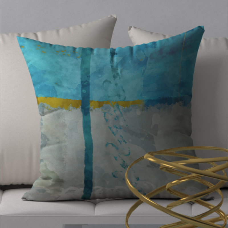Abstract Throw Pillow, 24" H x 24" W
