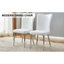 Élégantes chaises de salle à manger 2 pièces avec cuir PU blanc et pieds en métal argenté convenant à de multiples espaces de sièges au design épuré et confortable