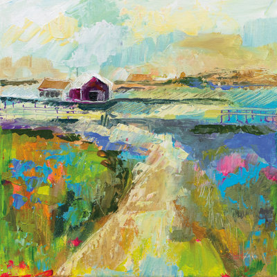 «The Pasture» par Jeanette Vertentes - peinture sur toile tendue