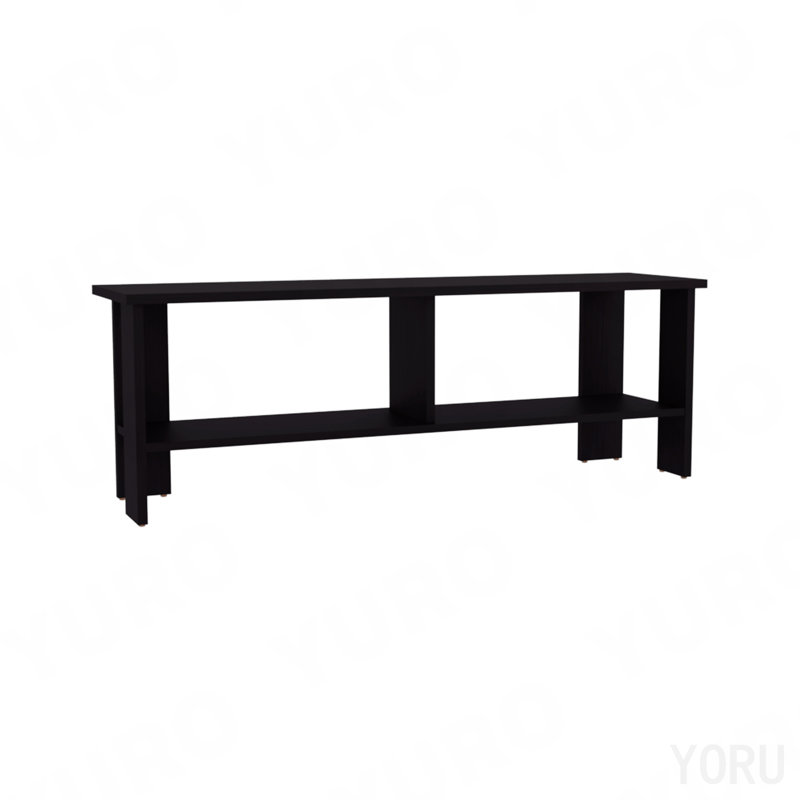 47-Inch TV Stand Modern Console with Shelves for Entertainment - Black Wengue