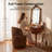 Modern Upholstered Chenille Swivel Barrel Dining Chair-1225387533-1235561809