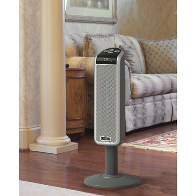 Lasko 1500 Watt Electric Tower Space Heater with Adjustable Thermostat , Remote Included and with Digital Display