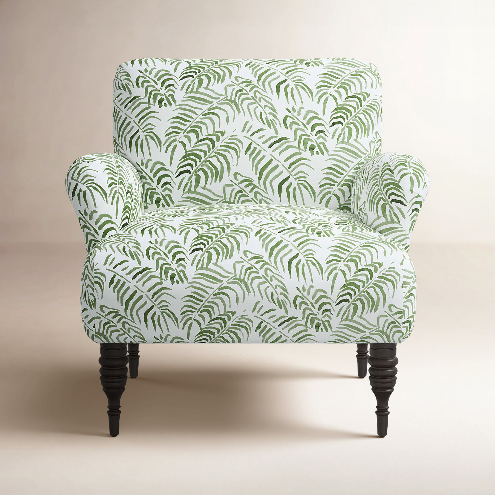 Allura Armchair, Watercolor Palm Green