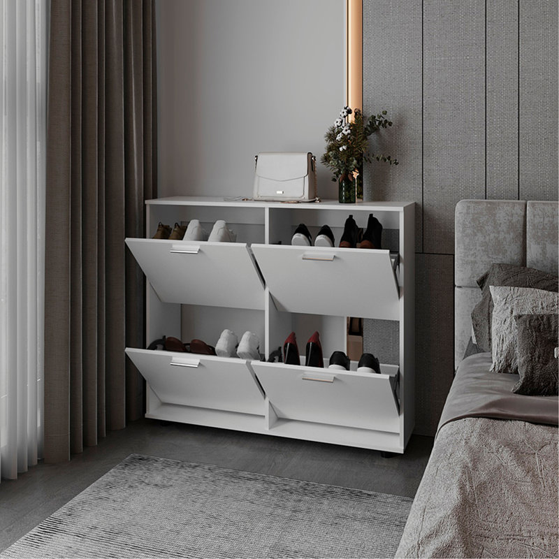 Deming Shoe Rack, Bedroom, White
