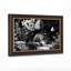 Art mural sur toile noir et blanc avec hibiscus et papillons-184284848