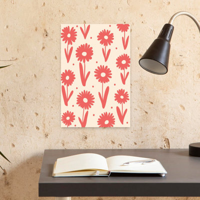 Motif de marguerite douce, impression élégante de minimaliste fleur de marguerite rétro nature