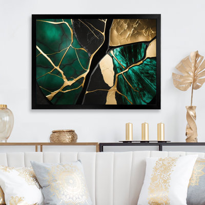 Abstract Geode Gold I - Print on Canvas