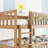 Twin Size Triple Rubber Wood Bunk Bed, With Ladders, Guardrails Detachable Bunk Bed, Twin Over Twin Over Twin,Natural-1204218320