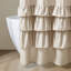 Rideau de douche Grace Beige Uni à volants simples 72x72''-32740821-125588364