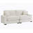Cream Corduroy With Square Arms Sofa