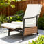 Fauteuil inclinable d'extérieur moderne en métal avec dossier réglable et repose-pieds (1 pièce)